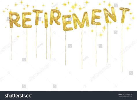 Happy Retirement Gold Foil Style Balloons Stock Photo 678645130 ...