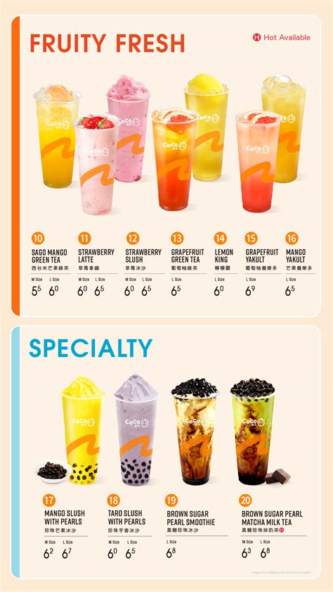 Menu | CoCo Fresh Tea & Juice Canada