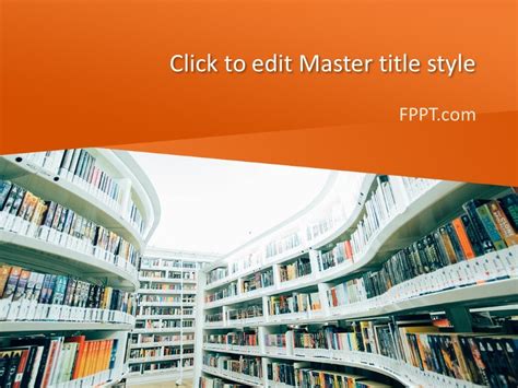 Free Modern Library PowerPoint Template - Free PowerPoint Templates