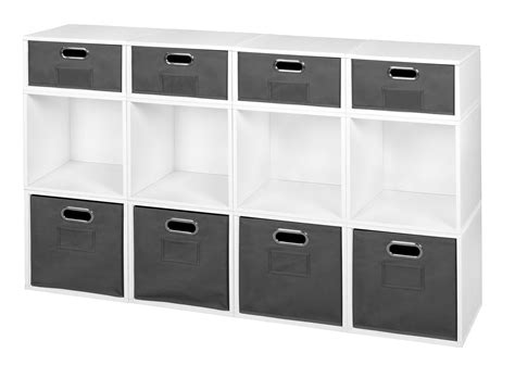 Niche Cubo Storage Set- 8 Full Cubes/4 Half Cubes with Foldable Storage ...