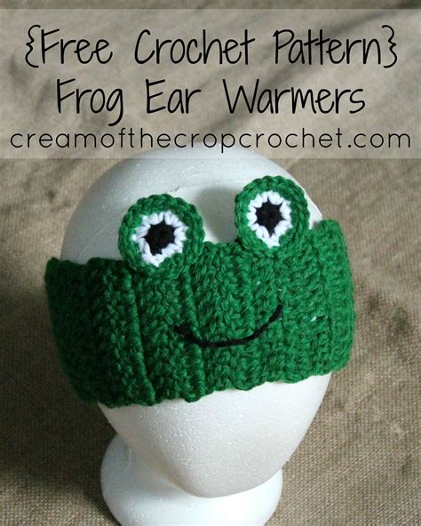 Frog Ear Warmers | Crochet ear warmer, Crochet frog, Crochet headband