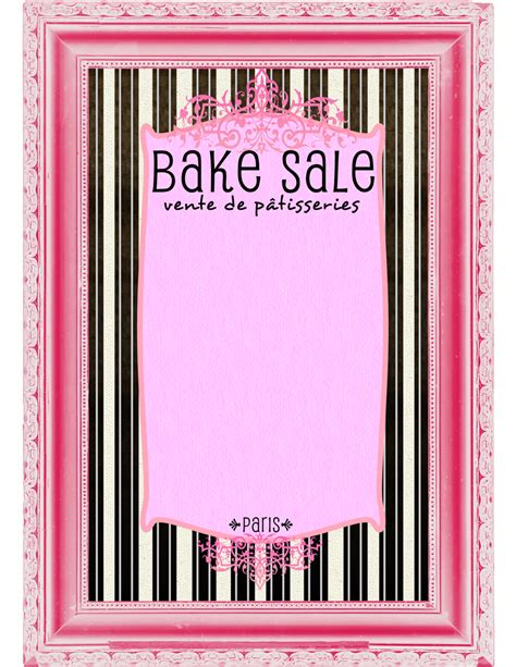 French Style Flyer – vente de pâtisseries | Bake Sale Flyers – Free ...