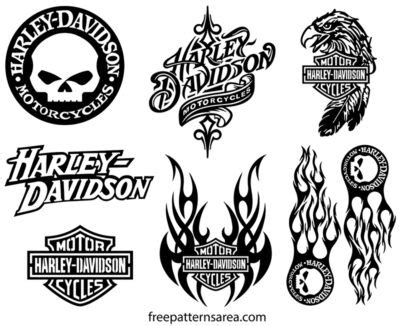 Harley Davidson Symbol Vector Designs - FreePatternsArea