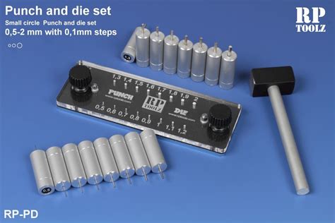 Punch and Die Set (16 different punch tool from 0.5mm to 2mm)