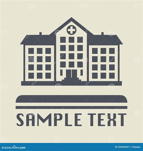 Hospital Building Icon or Sign Stock Vector - Illustration of isolated, building: 109453351