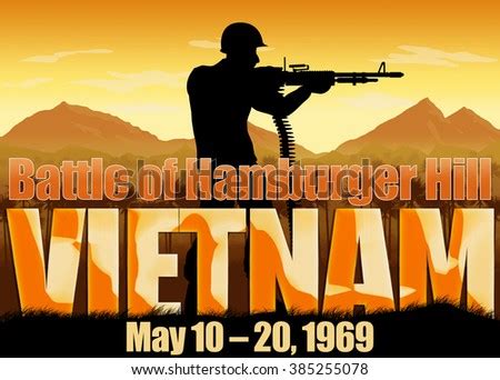 Battle Hamburger Hill Vietnam War Background Stock Illustration ...