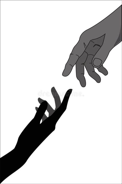 Two Hands Touching Fingers Stock Illustrations – 113 Two Hands Touching Fingers Stock ...