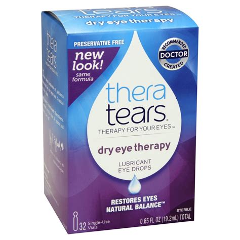 TheraTears Dry Eye Therapy Lubricant Eye Drops 32 ct | Shipt