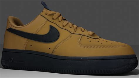 ArtStation - Nike Air Force 1 Low Wheat Black | Game Assets