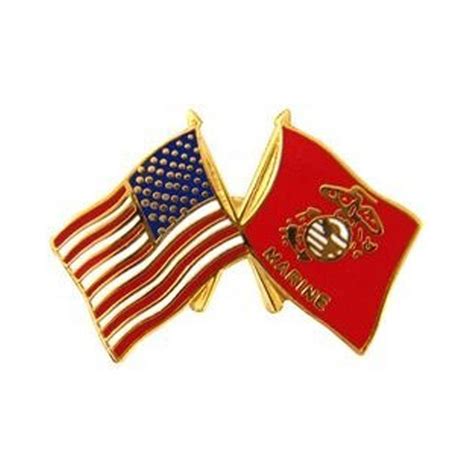 United States Marine Corps Crossed Flags Pin 1 inch – Military Republic