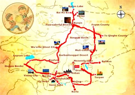 Tourist Map Vector PNG Images, Xinjiang Tourist Map,, 42% OFF