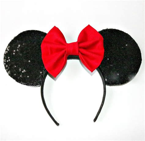 Black Sequin Disney Mickey Ears Mouse ears Minnie ears All | Etsy