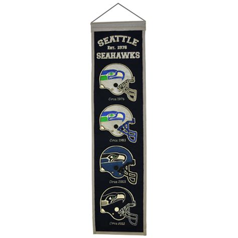 Seattle Seahawks Logo Evolution Heritage Banner – Palm Beach Autographs LLC