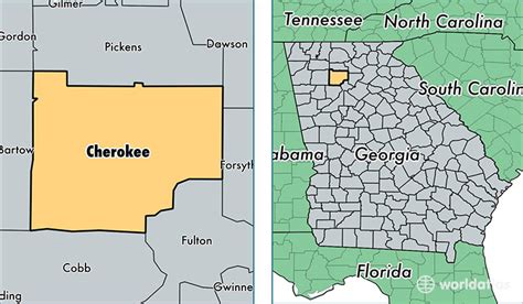 Cherokee County, Georgia / Map of Cherokee County, GA / Where is ...