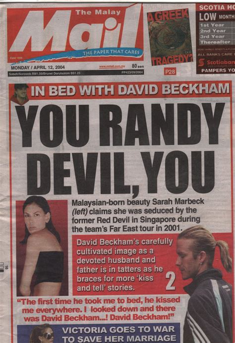 David Beckham’s alleged affair with his former PA Rebecca Loos – a ...