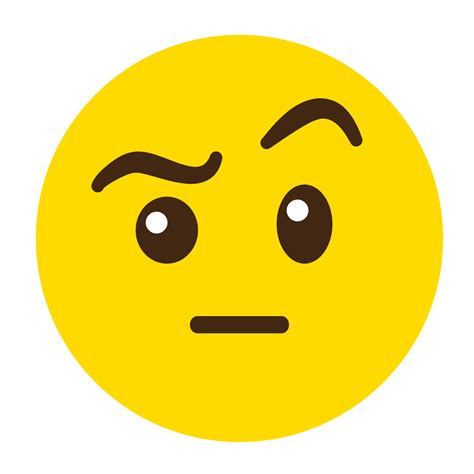 Suspicious or cautious emojis png file 10252117 PNG