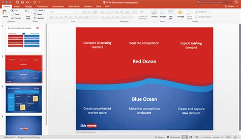 Free Blue Ocean Strategy PowerPoint Template - Free PowerPoint Templates - SlideHunter.com