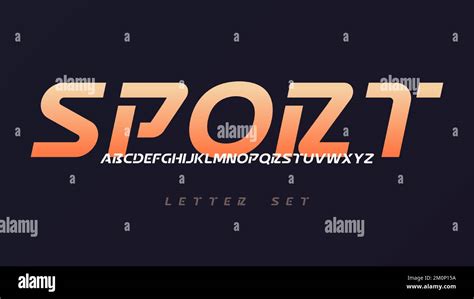 Vector modern sans serif font, uppercase letter set, alphabet, typography Stock Vector Image ...