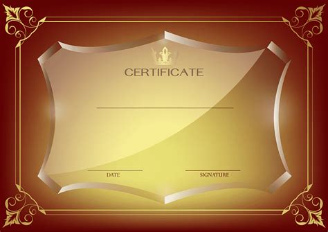 Template Academic certificate, Red Certificate Template, brown and red certificate illustration ...