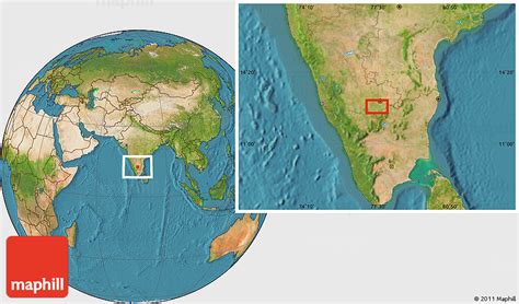 Satellite Location Map of Jigani