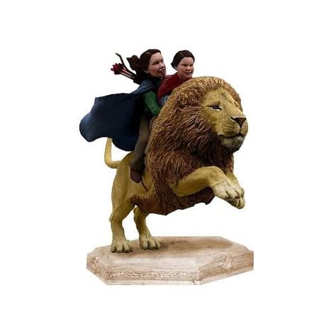 Chronicles Of Narnia Girls On Aslan Statue | Free Shipping