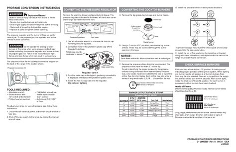 GE JGSS61SPSS Gas Range Conversion Kit & Instructions | LP Conversion Guide