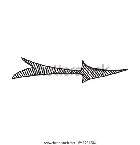 Arrow Black White Sketch Vector Illustration Stock Vector (Royalty Free ...