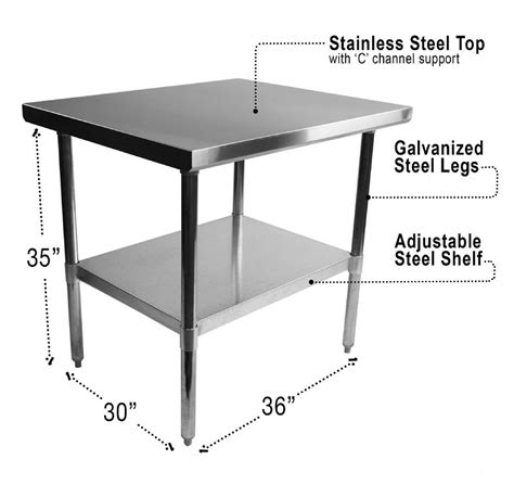 Stainless Steel Lab Table with Adjustable Shelf