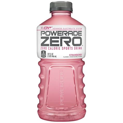 POWERADE Zero Strawberry, ION4 Electrolyte Enhanced Fruit Flavored Zero Sugar Zero Calorie ...