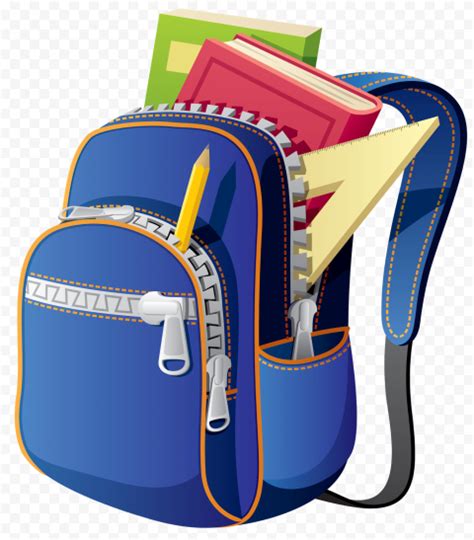 Backpack School Bag Supplies Transparent PNG | Citypng