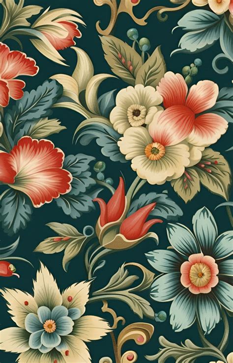 Vintage Floral Pattern Free Stock Photo - Public Domain Pictures