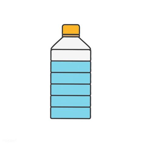 Illustration of water bottle | free image by rawpixel.com | น้ำ