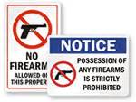 No Guns Signs | No Weapons Signs | No Firearms Signs