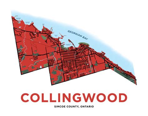 Collingwood Map Print (Full Town) – Jelly Brothers