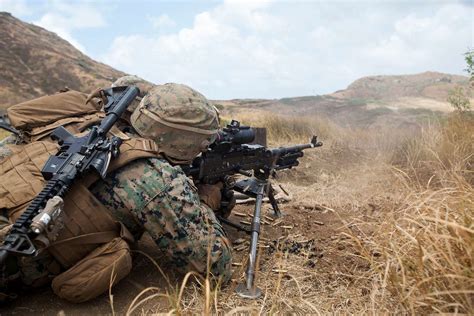 A U.S. Marine machine gunner with 3rd Battalion, 3rd - NARA & DVIDS Public Domain Archive Public ...