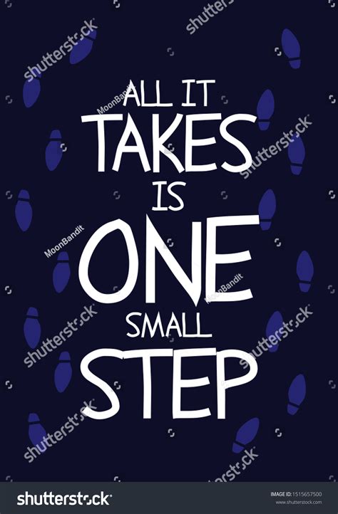 One Small Step Motivation Quotes Creative Stock Vector (Royalty Free) 1515657500 | Shutterstock