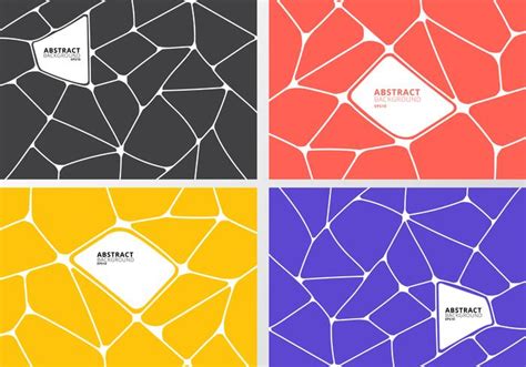 Set of geometric voronoi patterns 665376 Vector Art at Vecteezy