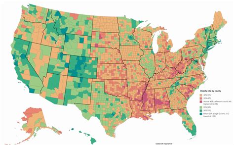 Obesity Rate by US County : r/MapPorn