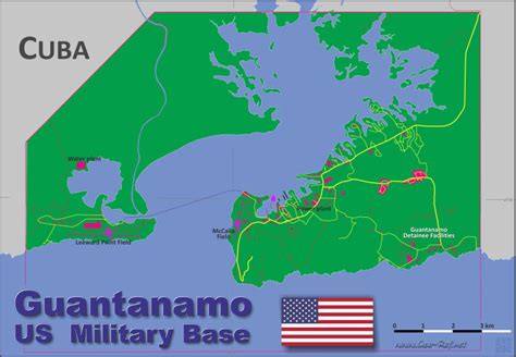 Guantanamo - US Base militar - Datos de población del país, Enlaces y mapas