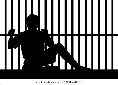 Prisoner Jail Silhouette Vector People On Stock Vector (Royalty Free) 1331768453 | Shutterstock