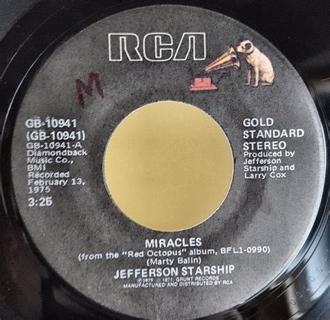 Jefferson Starship - Miracles / Without Your Love (1977, Vinyl) | Discogs