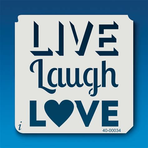 40-00034 Live Laugh Love Stencil - iStencils