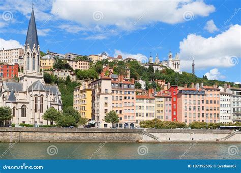 Lyon old town stock photo. Image of cityscape, apartment - 107392692