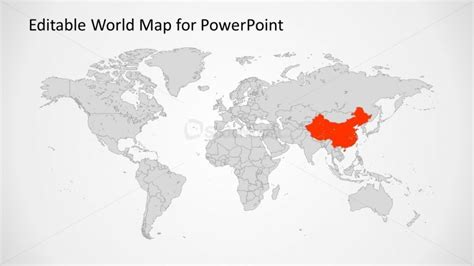 Editable World Map Powerpoint – Map Vector