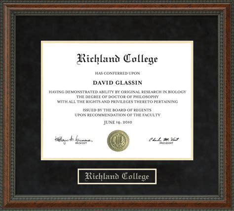 Richland College Diploma Frame: Wordyisms