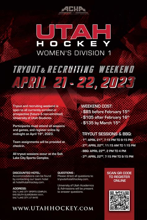 2023 Women’s Recruiting Weekend dates released – University of Utah Hockey