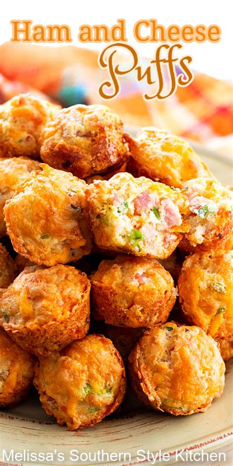 Ham and Cheese Puffs - melissassouthernstylekitchen.com