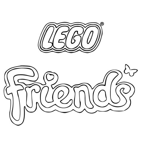 Logo Lego Friends coloring page - Download, Print or Color Online for Free