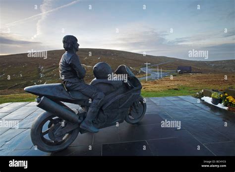 Joey Dunlop Memorial Isle Of Man Stock Photo - Alamy