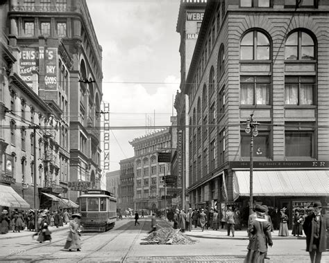 Street View: 1908 Detroit, Gratiot and Woodward | Detroit, Detroit ...